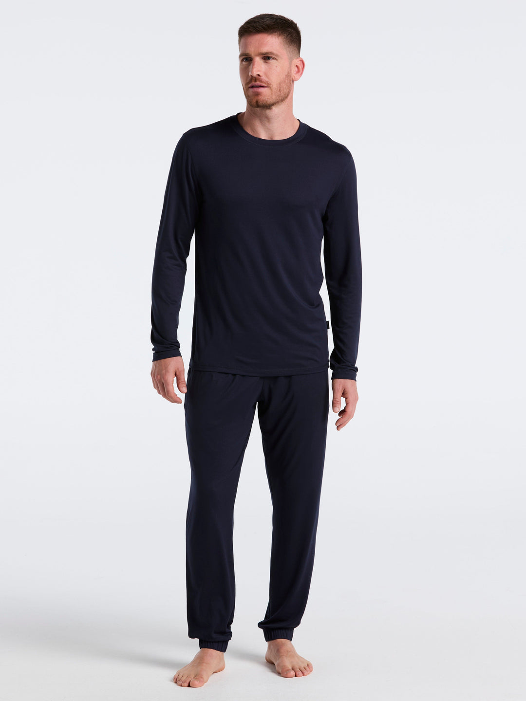 Deluxe Touch Crew Neck Long Sleeve (Navy Iris) 