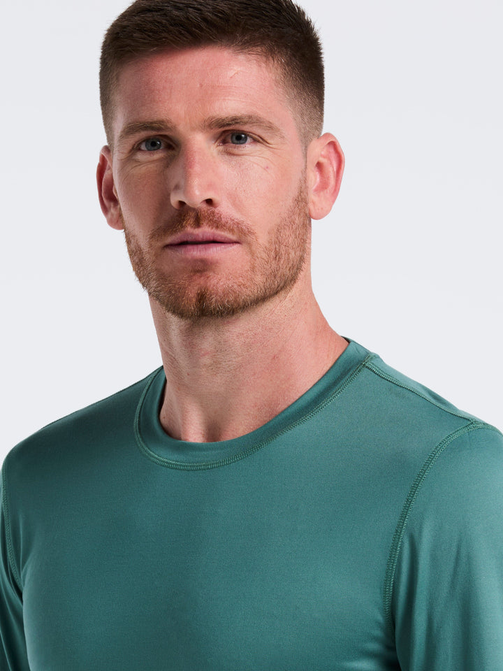 Deluxe Touch Crew Neck Long Sleeve (Sagebrush Green) 
