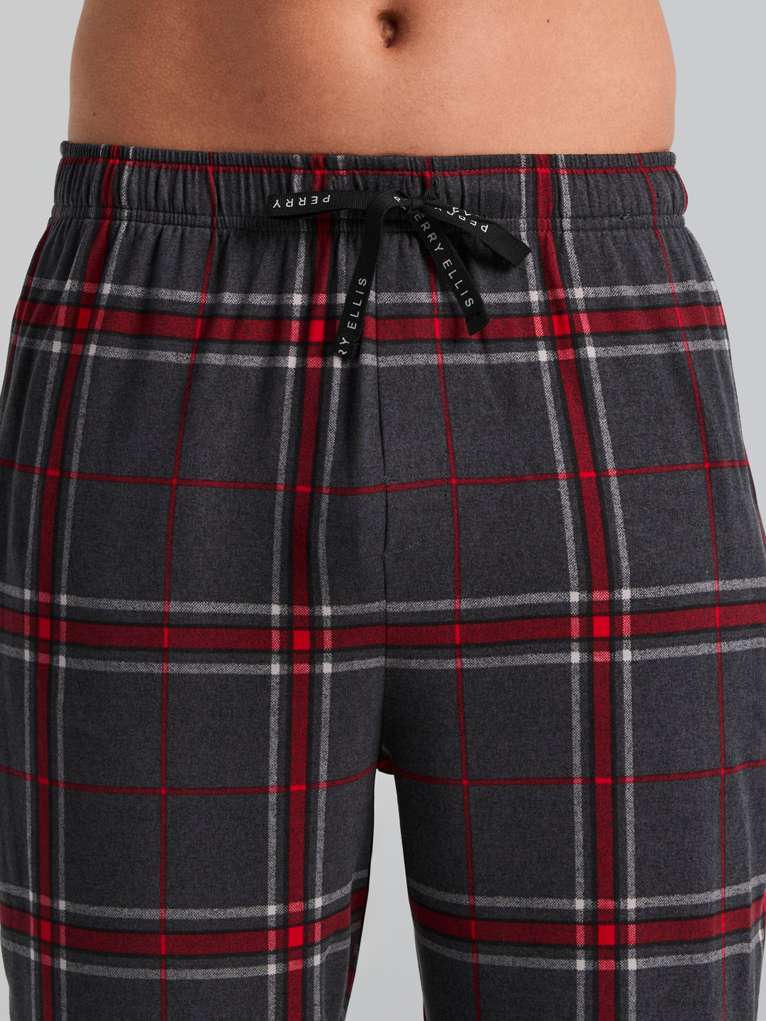 Deluxe Touch Plaid Lounge Pants (Chili Pepper) 