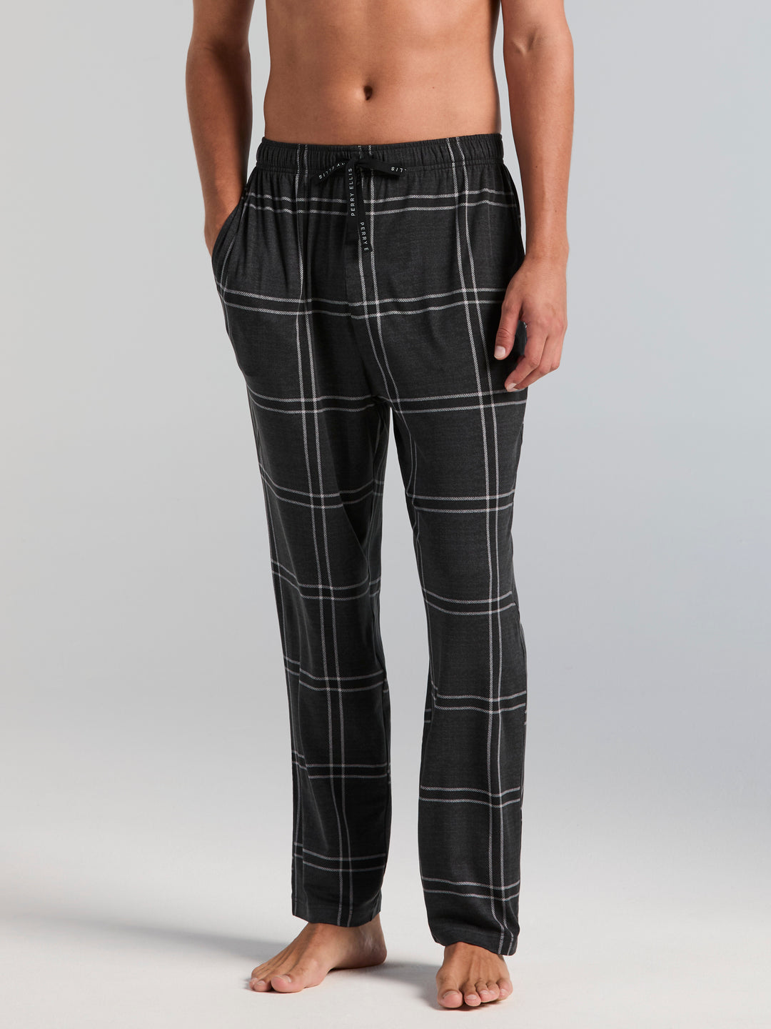 Deluxe Touch Plaid Sleep Pant (Black Beauty) 