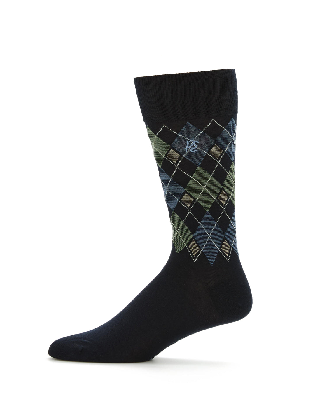 Diamond Print Bamboo Socks (Dk Sapphire) 