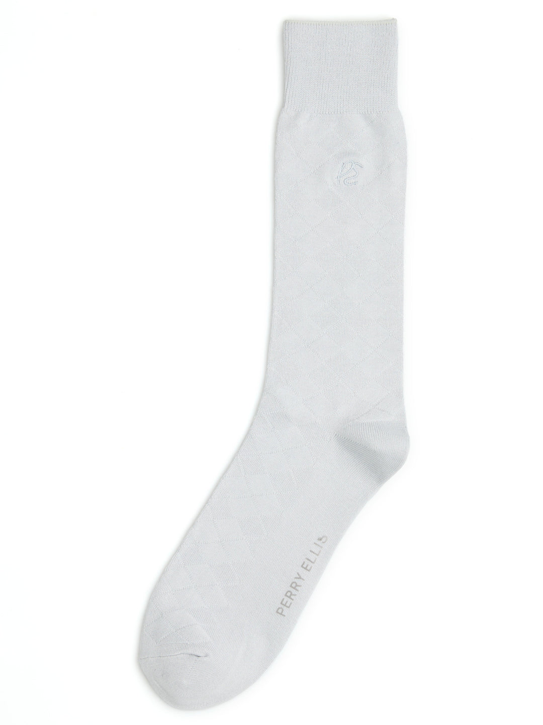 Textured Argyle Logo Crew Socks (Arctic Ice)