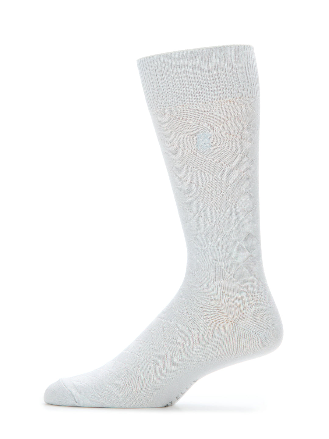 Textured Argyle Logo Crew Socks (Arctic Ice)