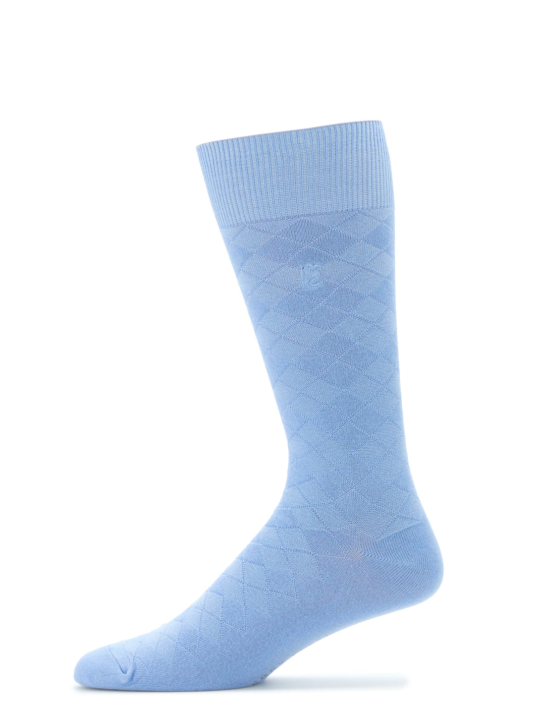 Textured Argyle Logo Crew Socks (Della Robia Blue)