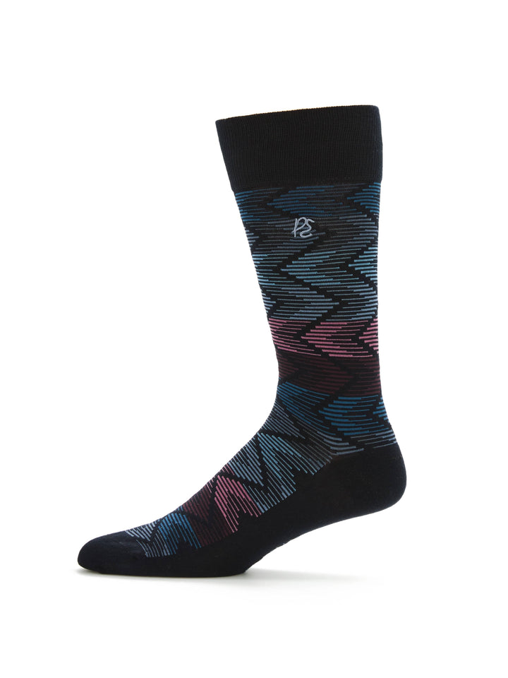 Herringbone Bamboo Socks (Dk Sapphire) 