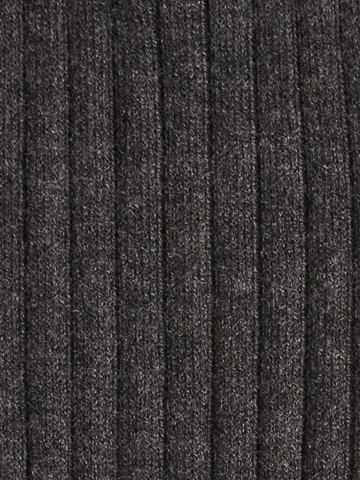 Merino Wool Blend Patterned Socks (Med Chrl Htr) 