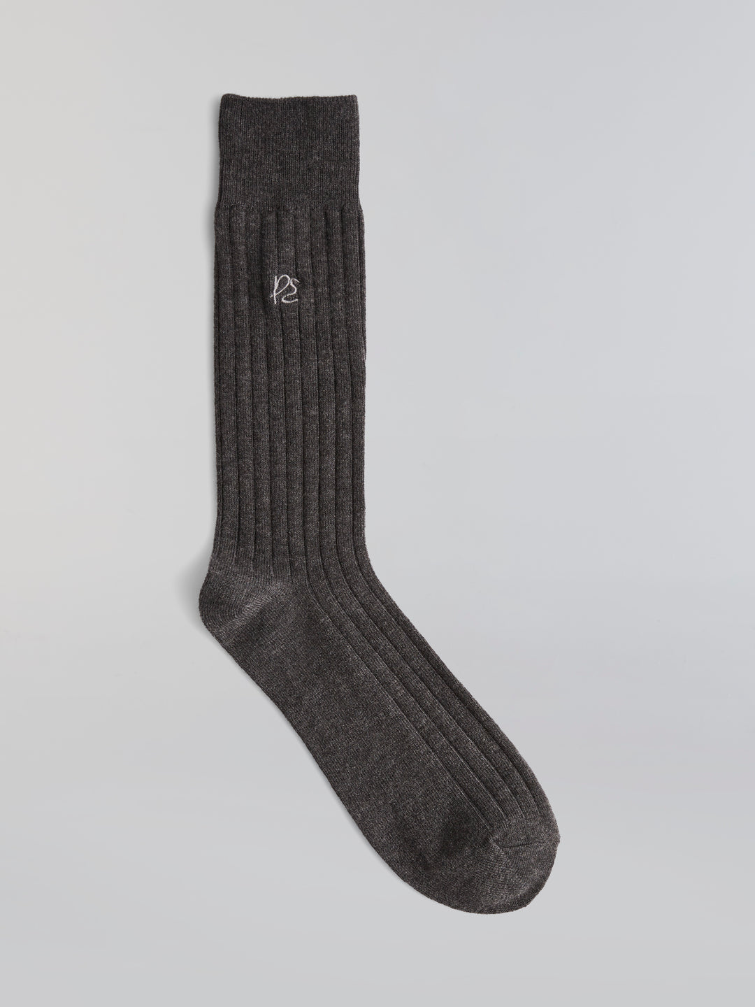 Merino Wool Blend Patterned Socks (Med Chrl Htr) 