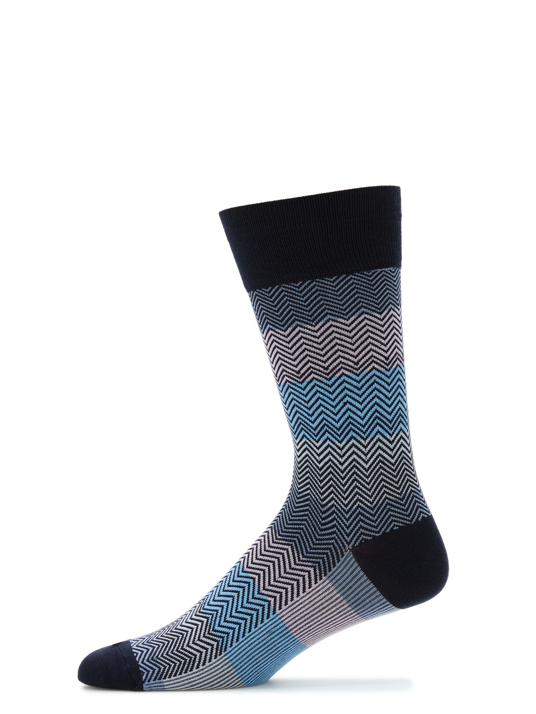 Multi Colored Herringbone Logo Sock (Navy) 