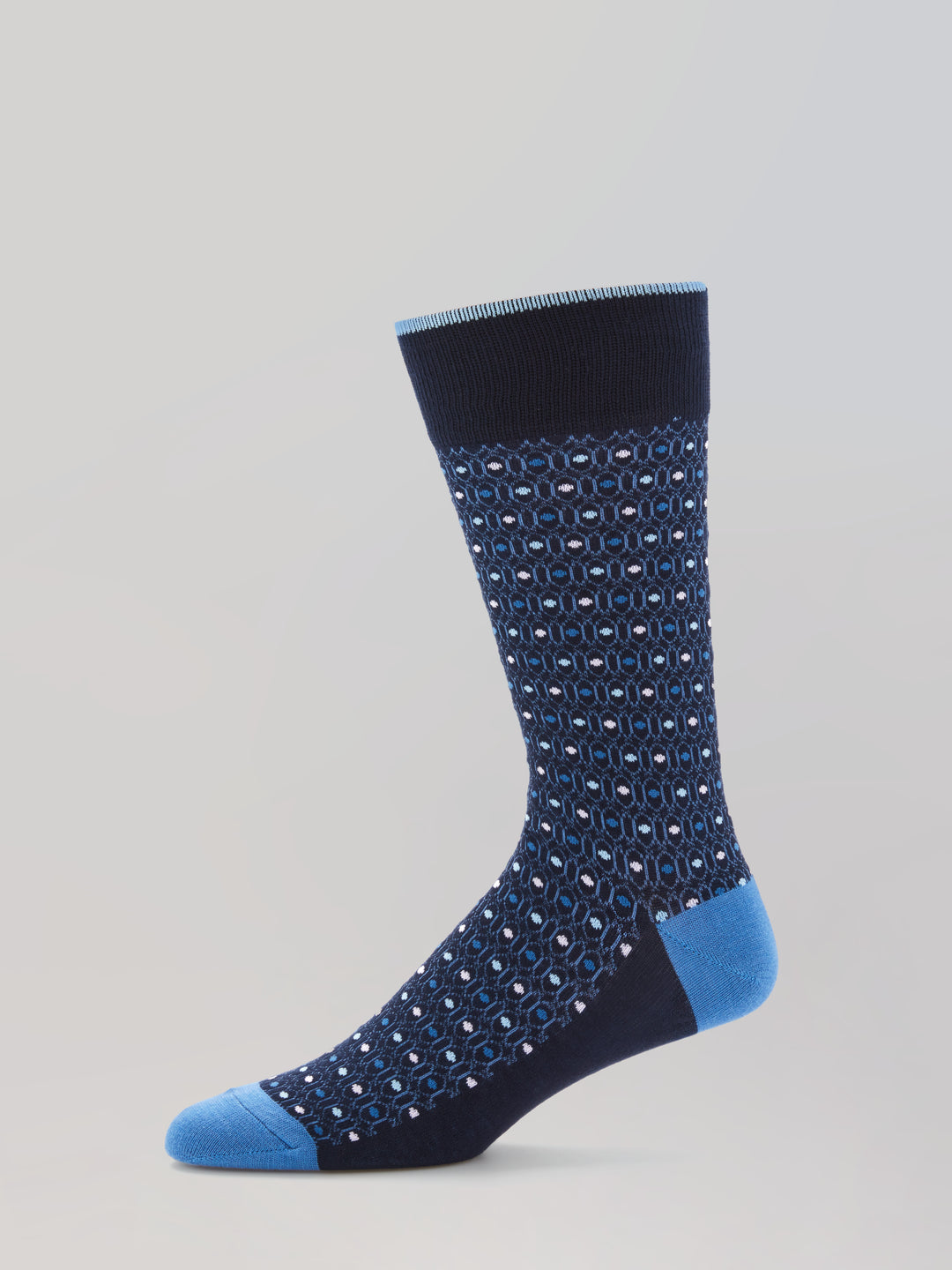 Neat Allover Print Crew Socks, 1-pk (Peacoat) 