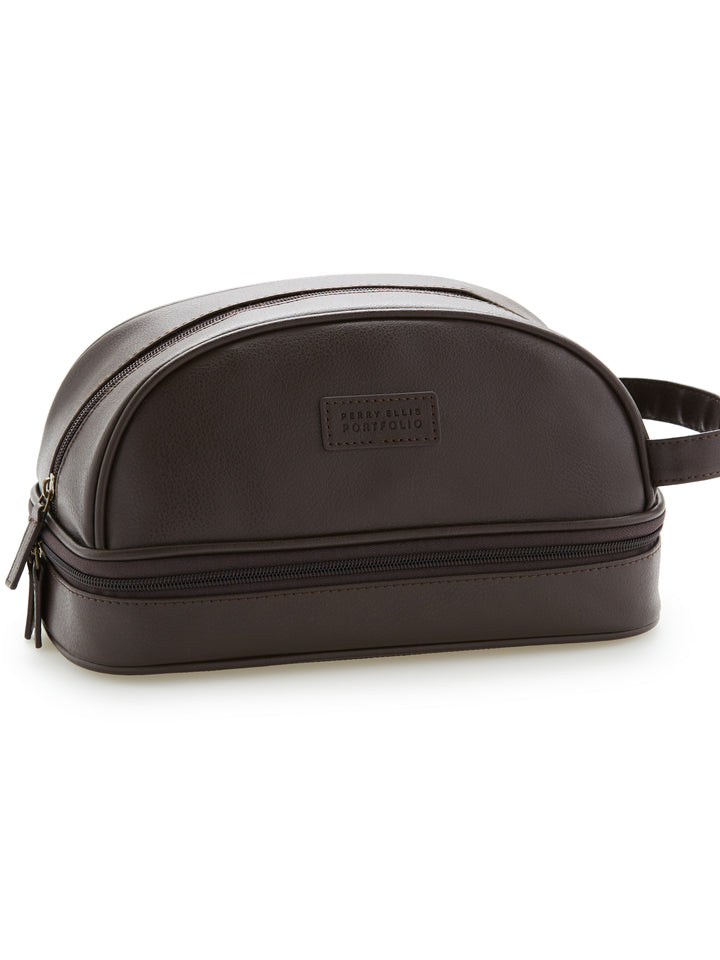 Pebble Travel Kit with Zip Top Closure (Brn) 