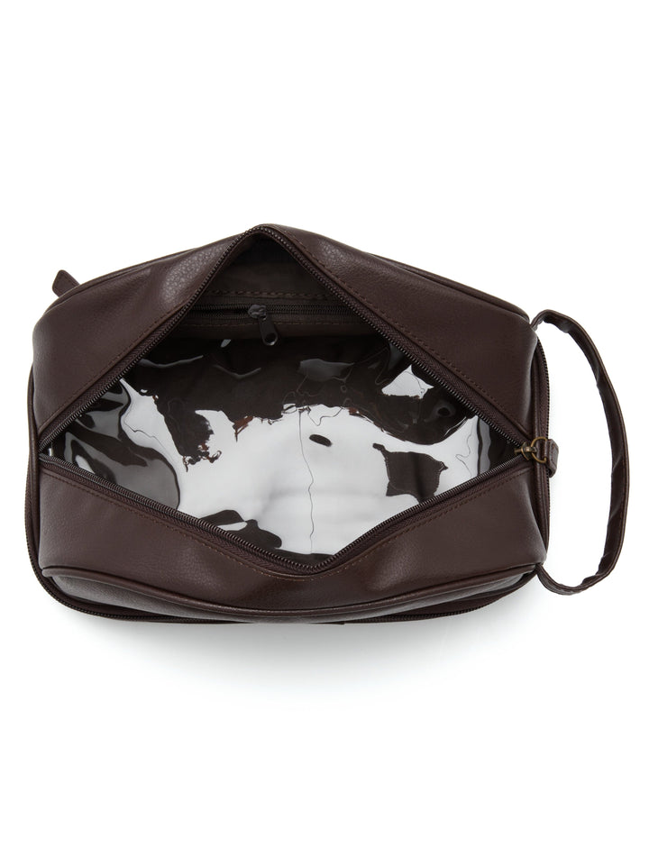 Pebble Travel Kit with Zip Top Closure (Brn) 