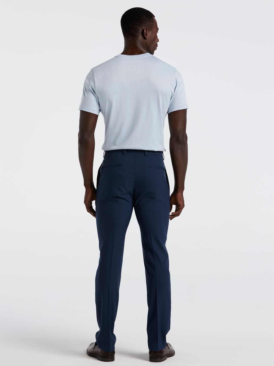 Slim Fit Solid Flat Front Pant (Ink) 