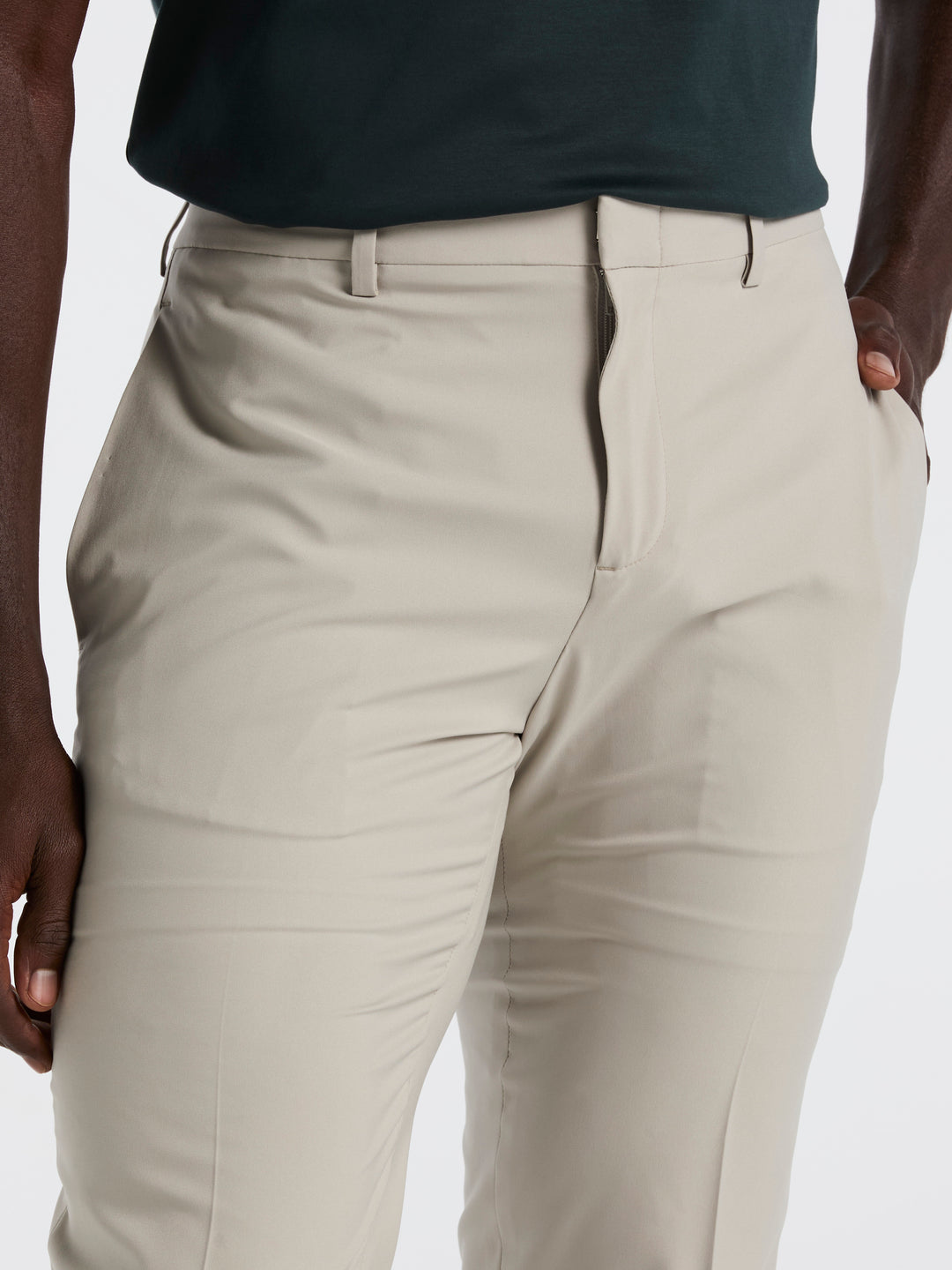 Slim Fit Solid Flat Front Pant (London Fog) 