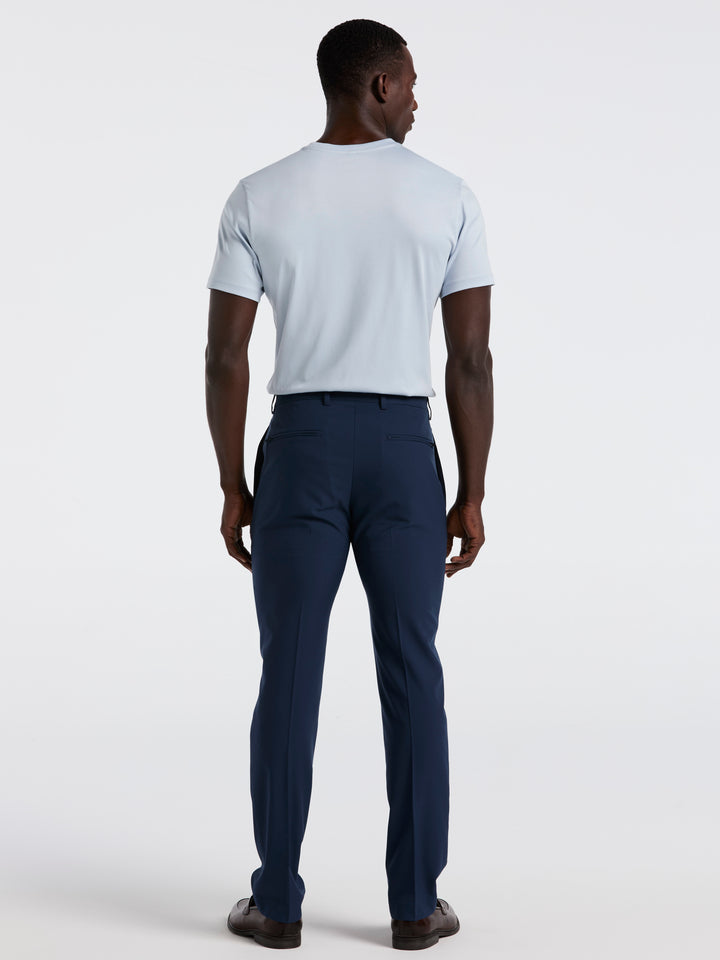 Slim Fit Solid Flat Front Pant (Ink) 