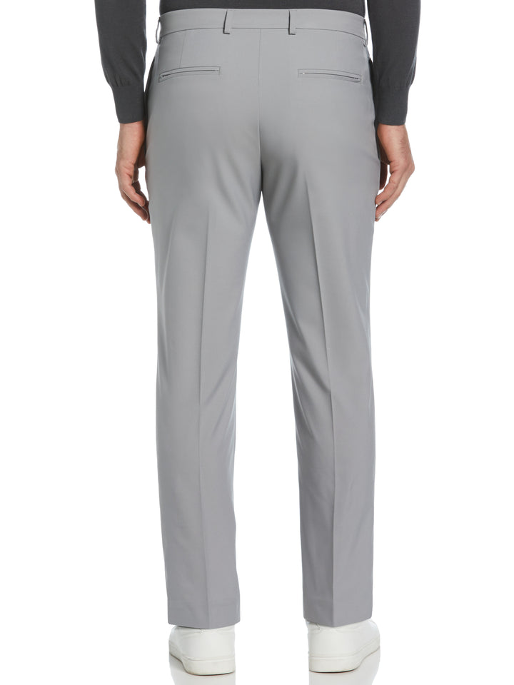 Slim Fit Solid Flat Front Pant (Chiseled Stone) 