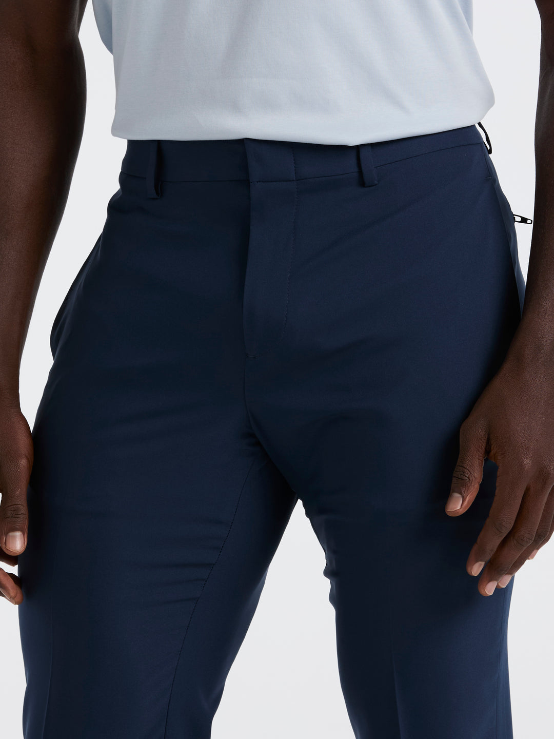 Slim Fit Solid Flat Front Pant (Ink) 