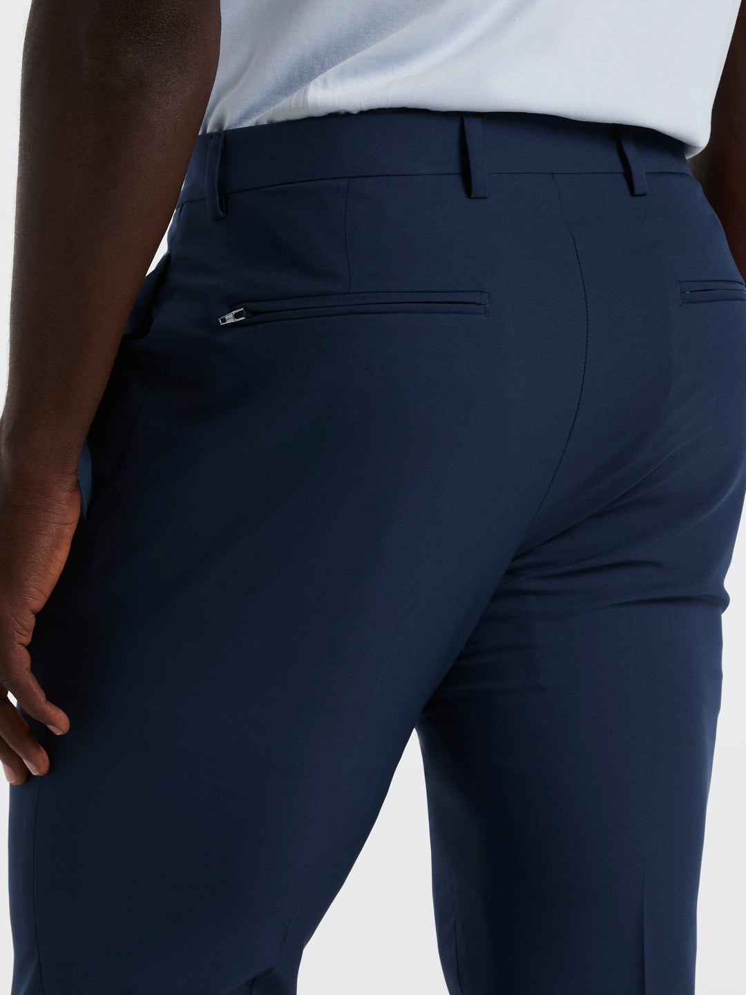 Slim Fit Solid Flat Front Pant (Ink) 