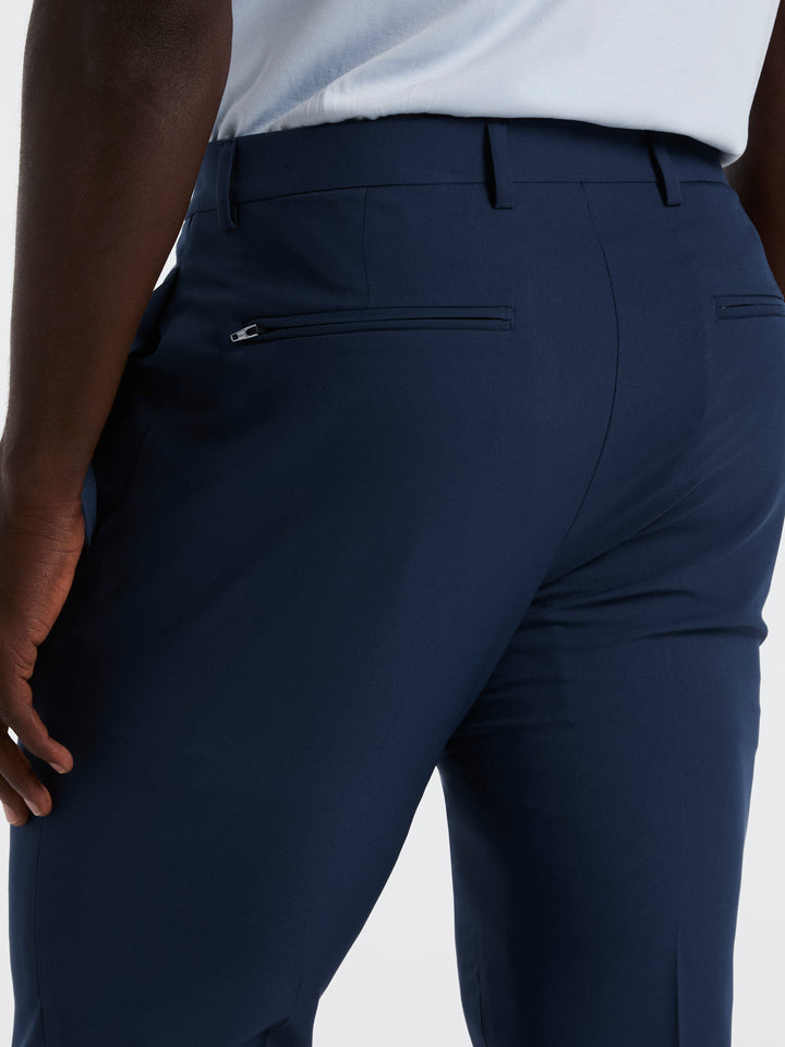 Slim Fit Solid Flat Front Pant (Ink) 