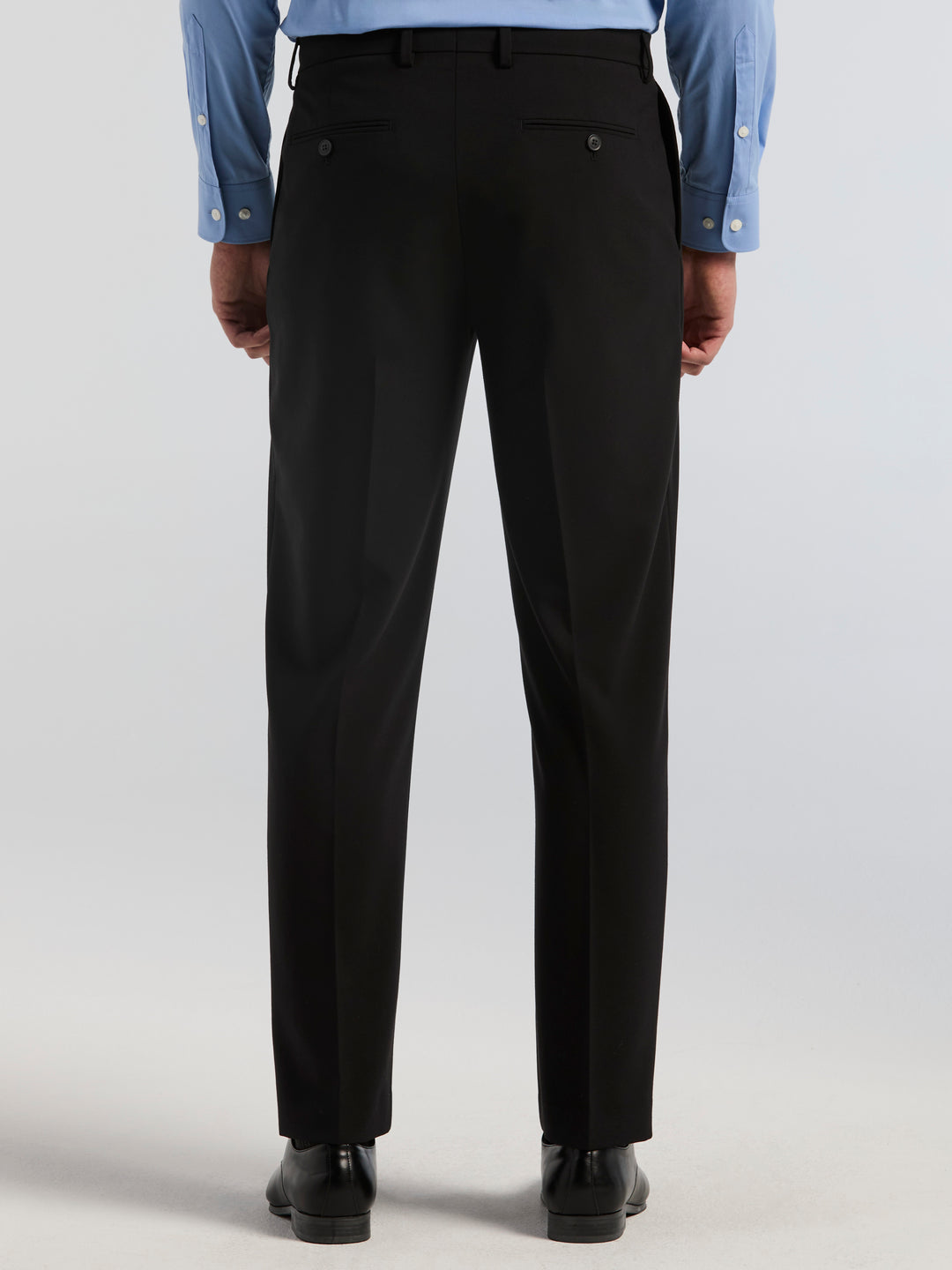 Straight Fit Oxford Dress Pant (Black) 