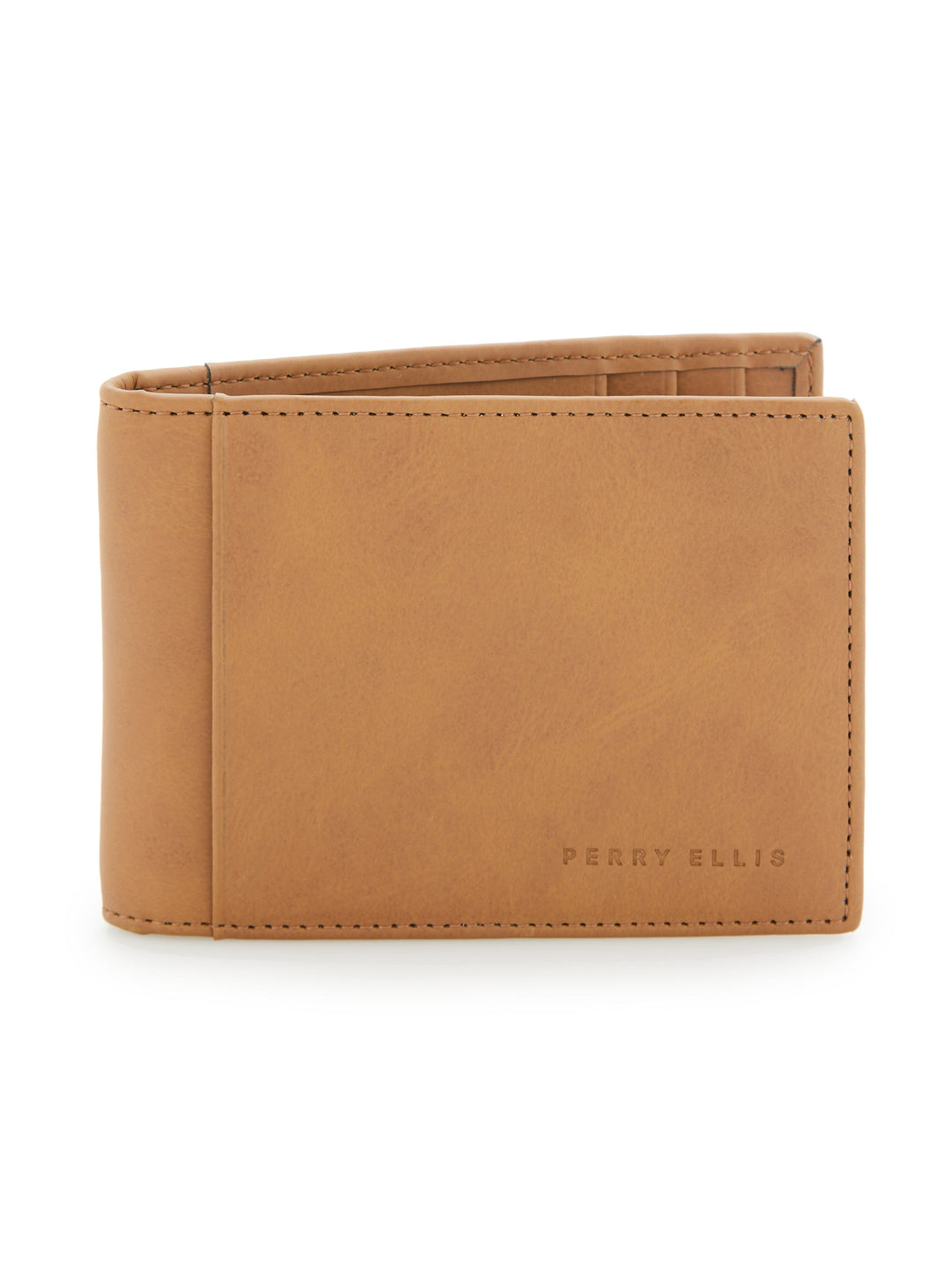 Tan Leather Money Clip Wallet (Tan) 