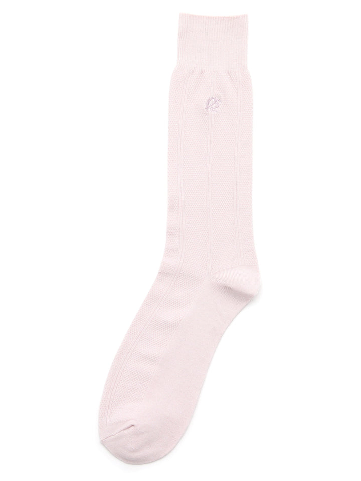 Textured Stitch Logo Socks (Orchid Ice) 