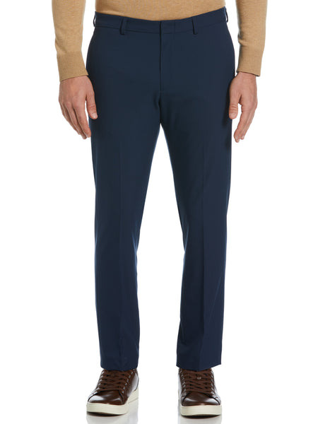 Perry Ellis Portfolio Men's Very Slim Fit Tech Portfolio Dress Pants in Ink/Blue, Size 36, 100% Polyester, Solid