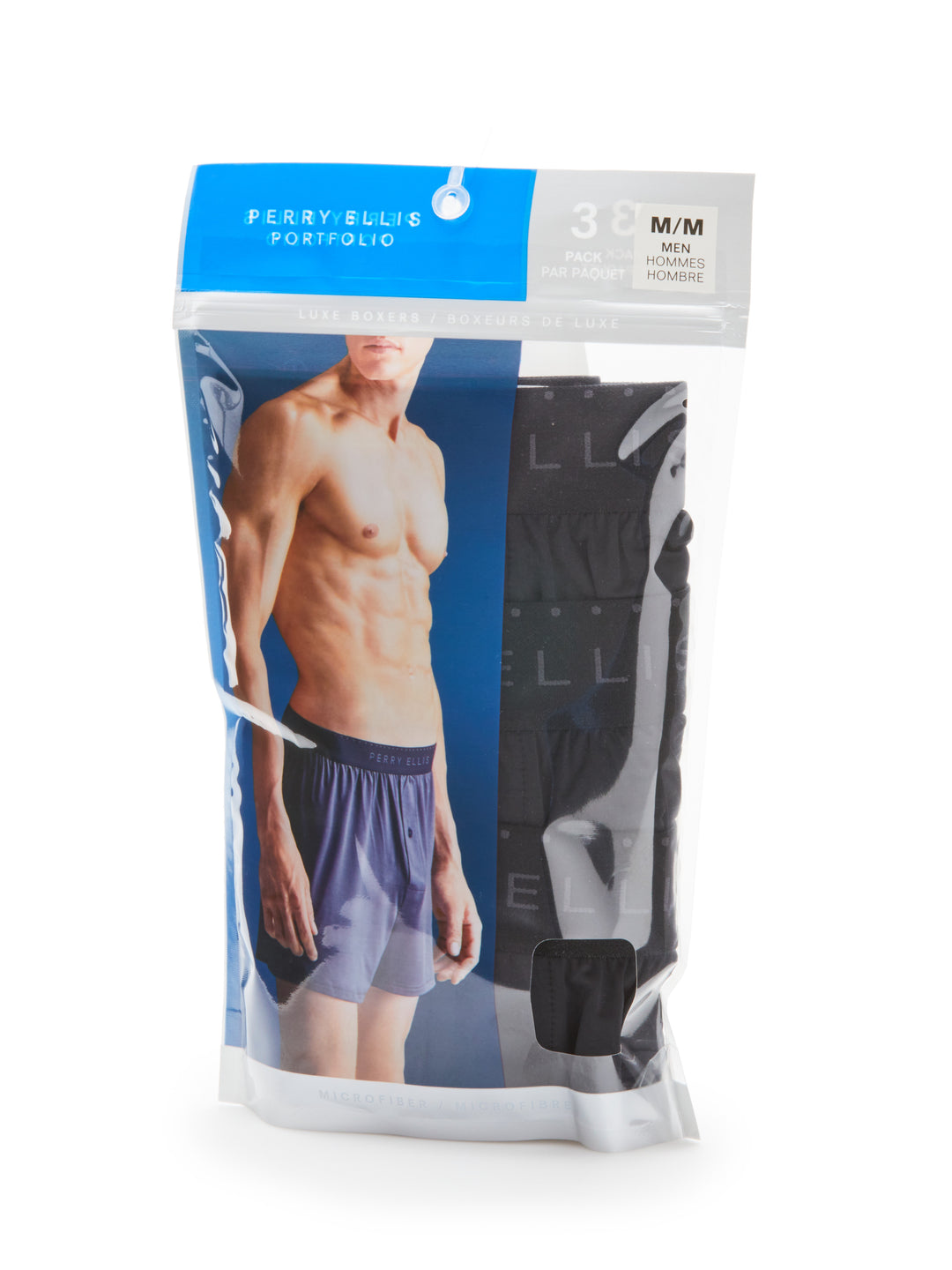 3 Pack All Black Boxer Short (Black) 
