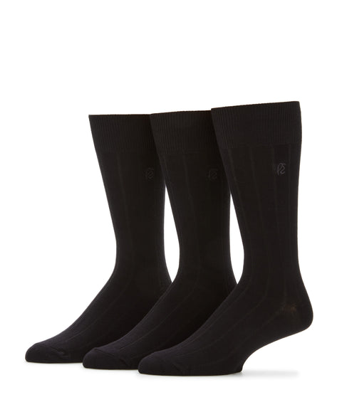 3 Pack Luxe Bamboo Socks (Black) 