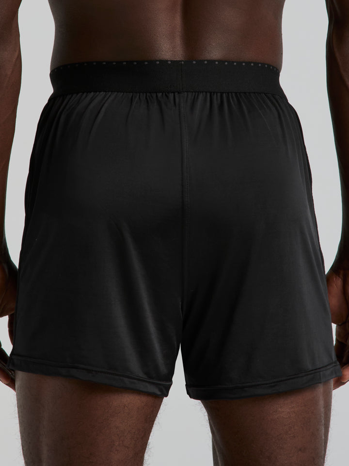3 Pack All Black Boxer Short (Black) 