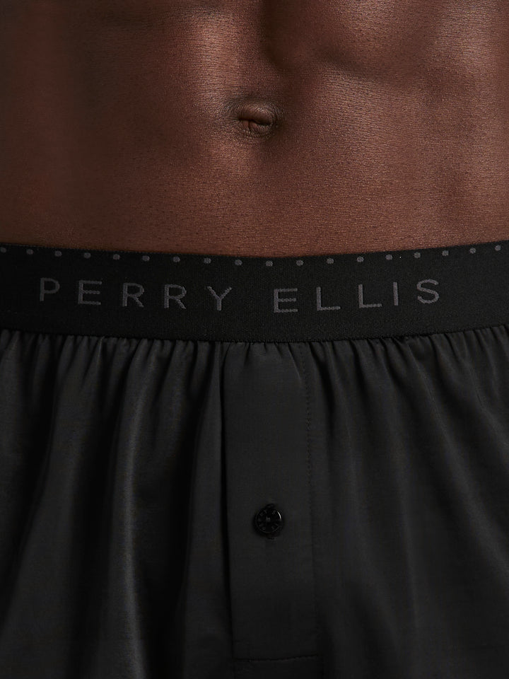 3 Pack All Black Boxer Short (Black) 