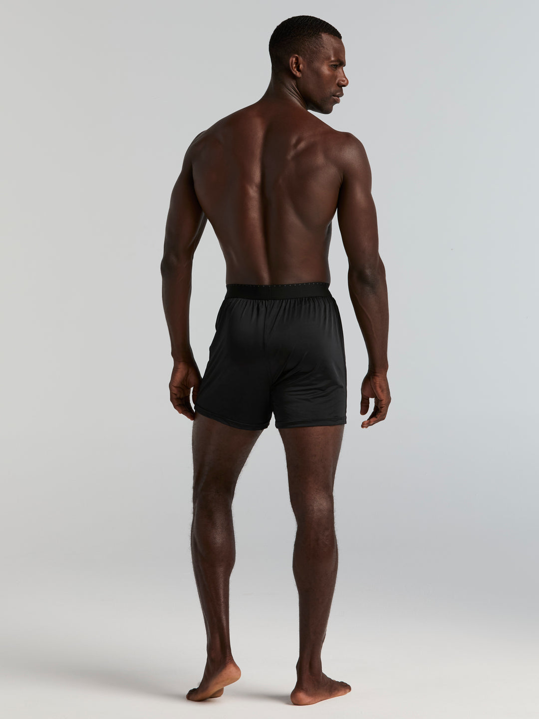 3 Pack All Black Boxer Short (Black) 