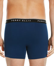 4 Pack Assorted Solid Stretch Boxer Brief Dark Sapphire Perry Ellis