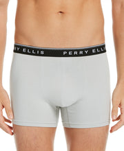 4 Pack Assorted Solid Stretch Boxer Brief Blue Perry Ellis