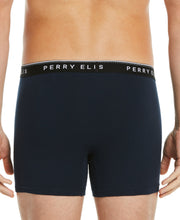 4 Pack Assorted Solid Stretch Boxer Brief Blue Perry Ellis
