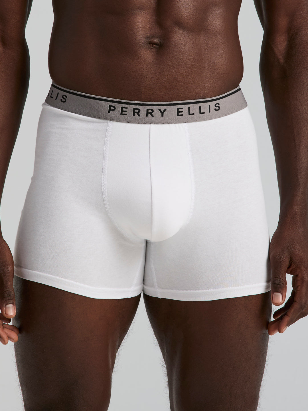 Solid Cotton Stretch Boxer (White) 