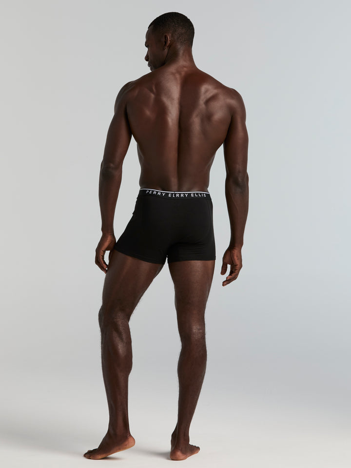 Solid Cotton Stretch Boxer (Black) 