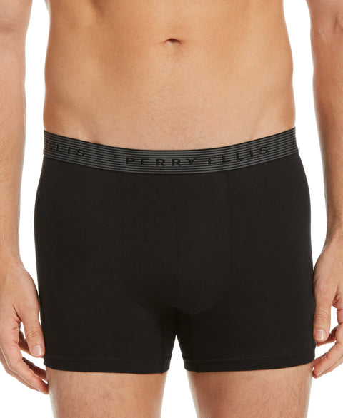 4 Pack Stripe Boxer Brief Set (Charcoal) 
