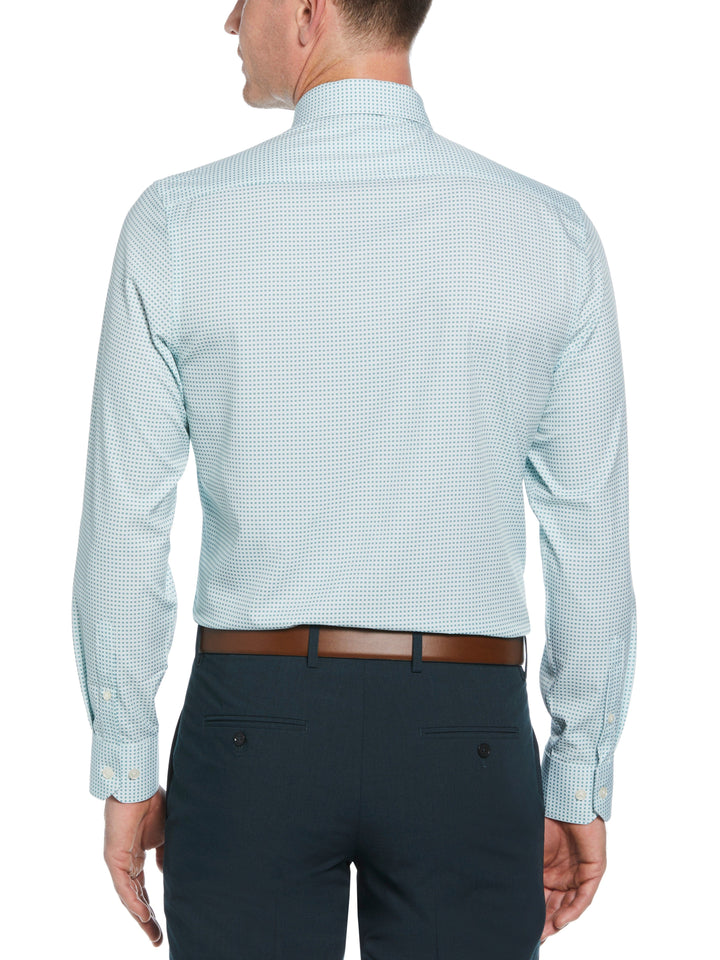 4-Way Stretch Big Check Shirt (Green) 