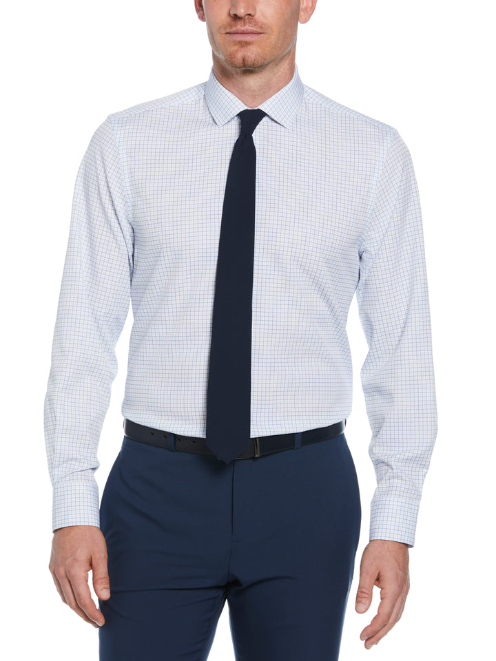 4-Way Stretch Check Shirt (Navy) 