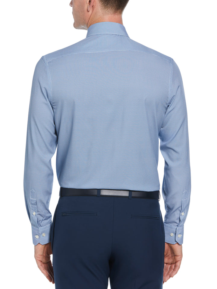 4-Way Stretch Navy Houndstooth Shirt (Navy) 