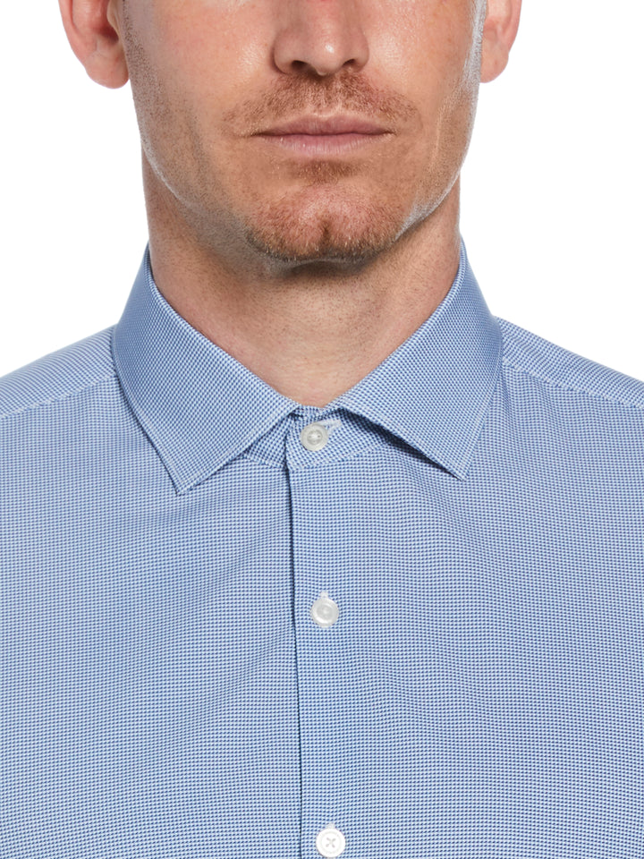 4-Way Stretch Navy Houndstooth Shirt (Navy) 