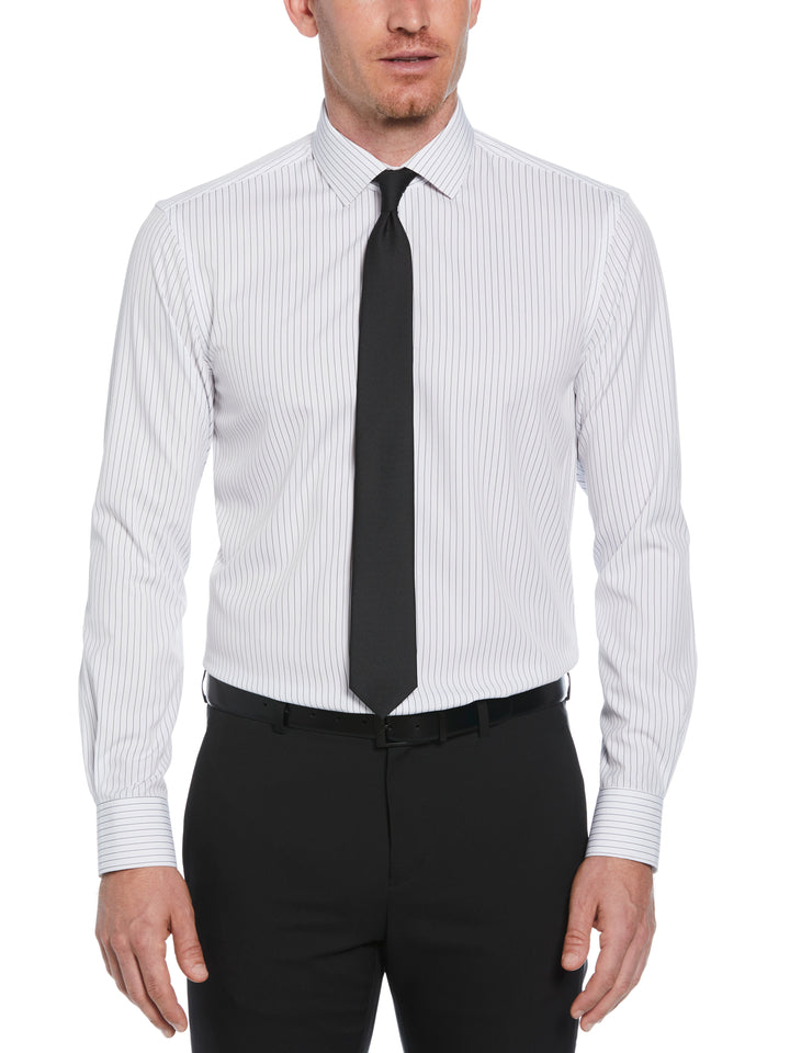 4-Way Stretch Stripe Shirt (White) 