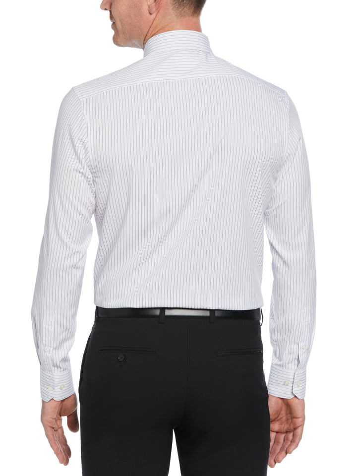 4-Way Stretch Stripe Shirt (White) 