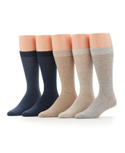 5 Pack Ribbed Crew Socks (Light Assortment) 