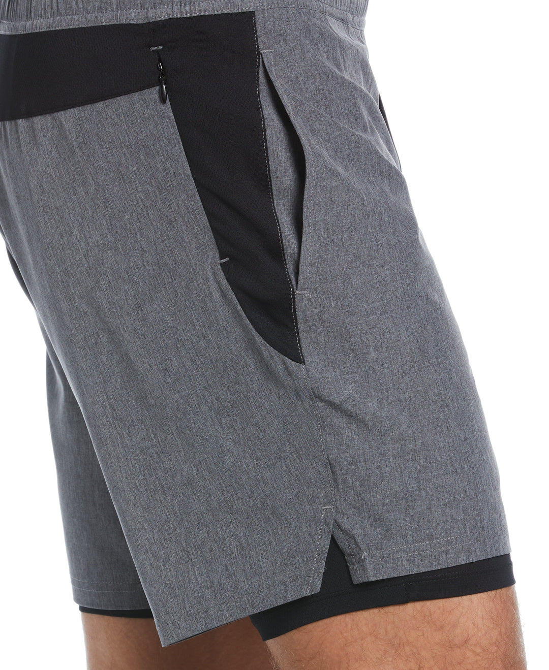 Pull-On 2-in-1 Shorts (Grey Htr/Caviar) 