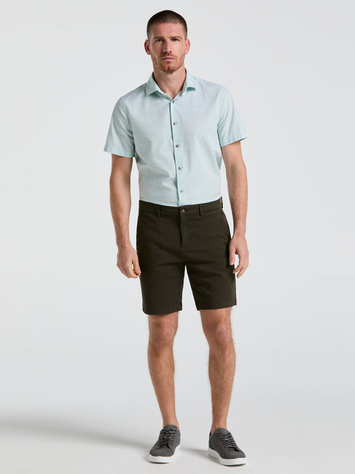 8" Flat Front Garment Dyed Short (Olive)