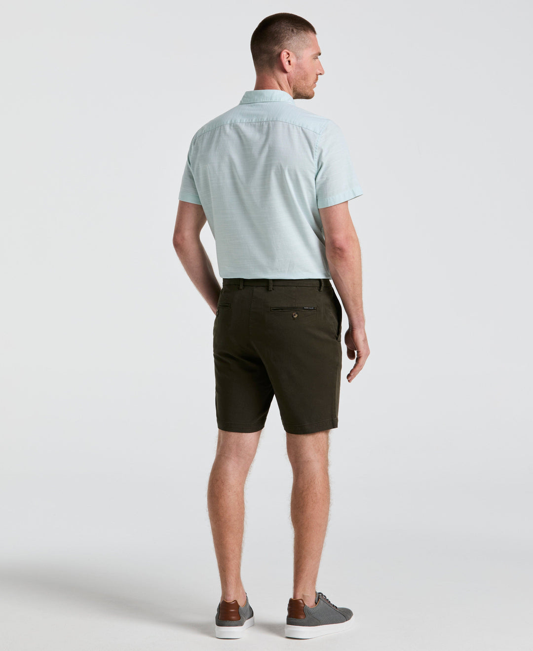8" Flat Front Garment Dyed Short (Olive) 