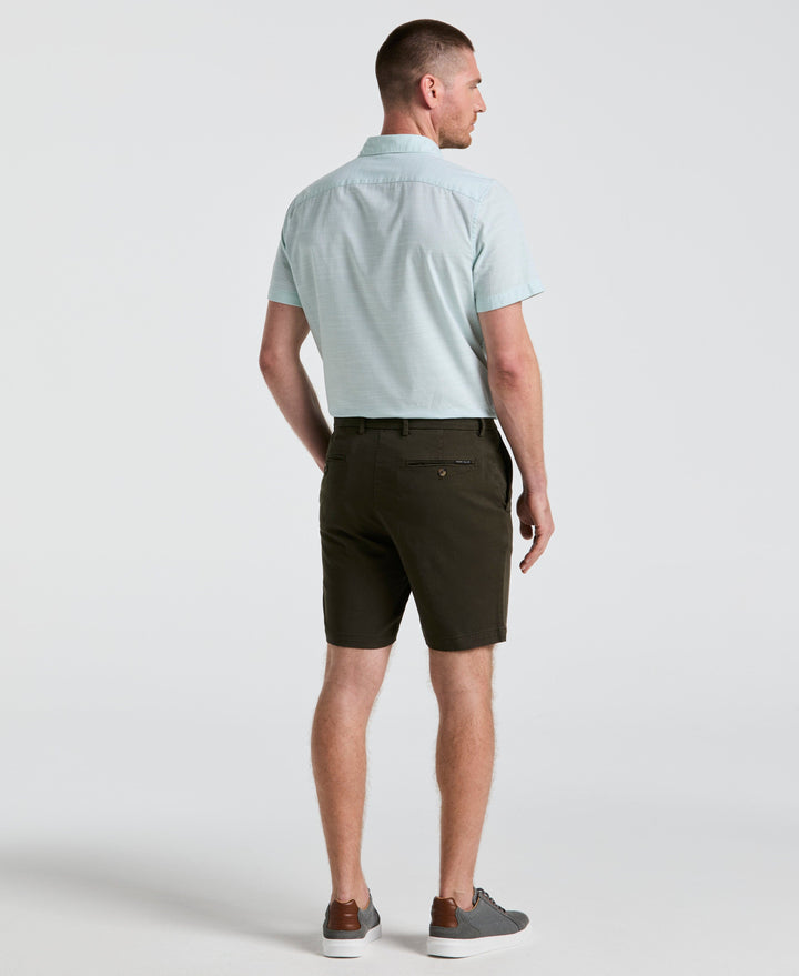 8" Flat Front Garment Dyed Short (Olive) 