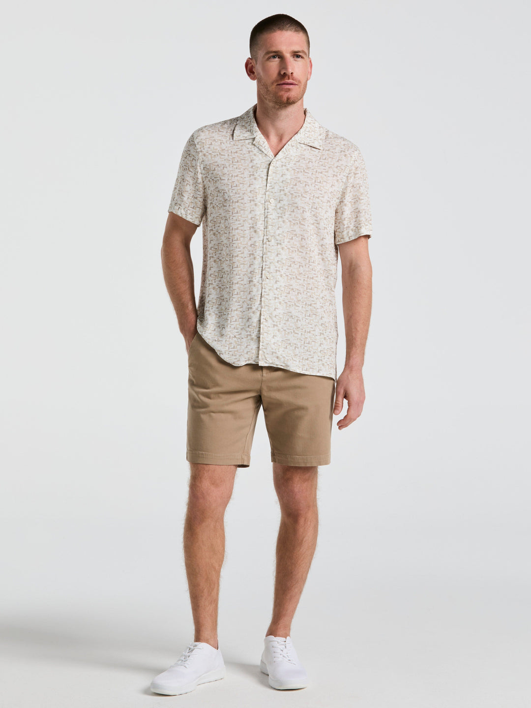 8" Flat Front Garment Dyed Short (Chinchilla) 