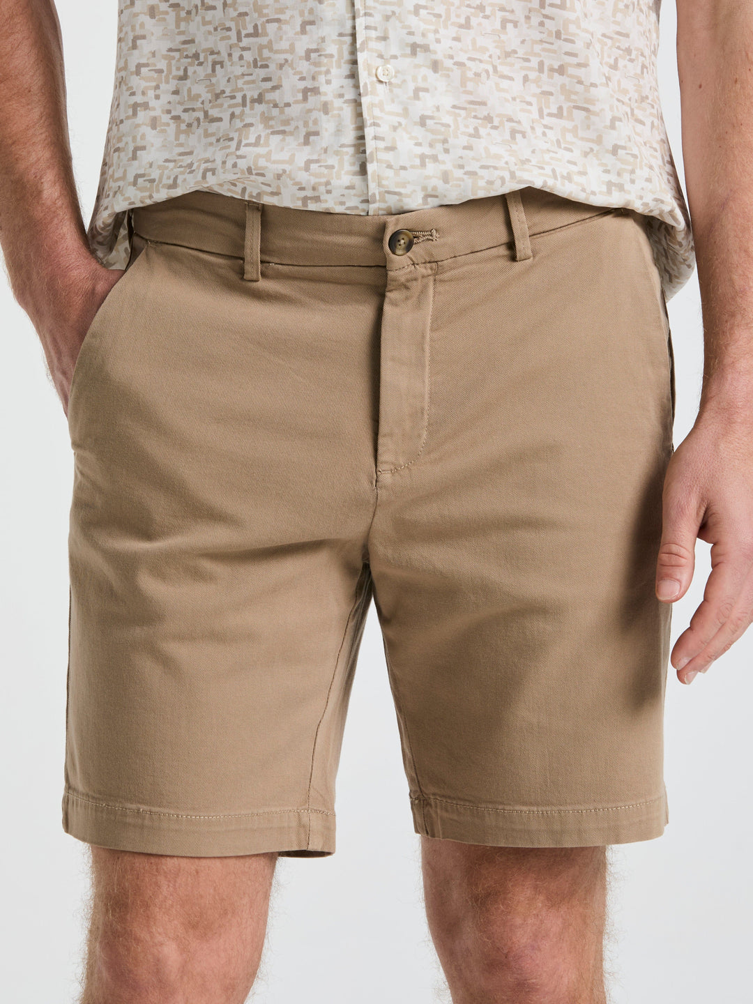 8" Flat Front Garment Dyed Short (Chinchilla) 